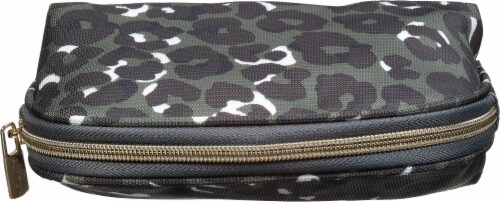 Scunci Leopard Small Clutch - Green Perspective: top