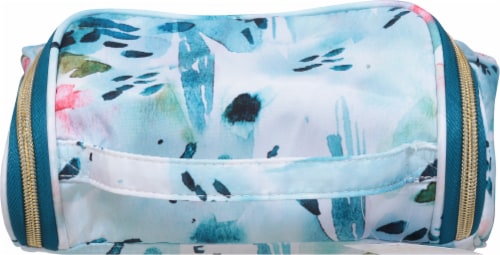 Scunci Watercolor Floral Cosmetic Bag Perspective: top