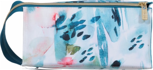 Scunci Watercolor Floral Cosmetic Bag Perspective: top