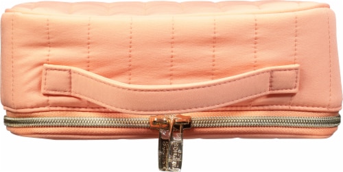 Scunci Quilt Cosmetic Bag - Coral Perspective: top