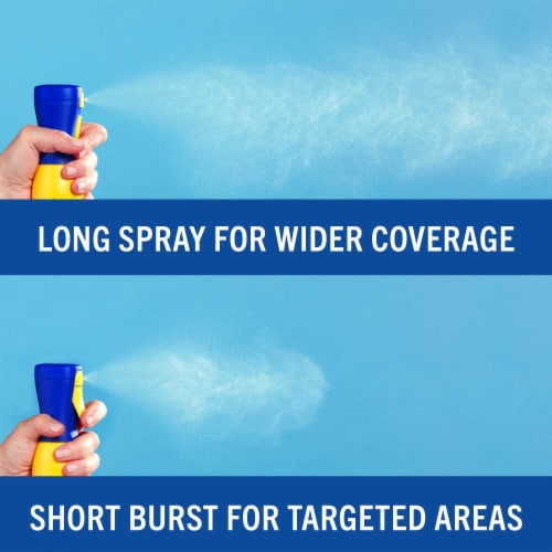 Banana Boat Kids 360 Coverage Sunscreen Mist SPF 50+ Refillable Non-Aerosol Dual Sprayer Perspective: top