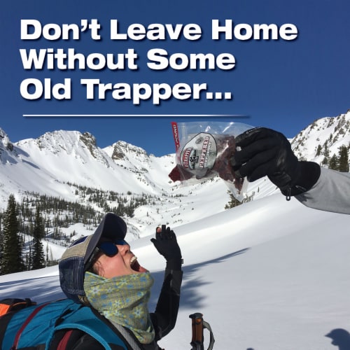 Old Trapper Peppered Beef Jerky Perspective: top