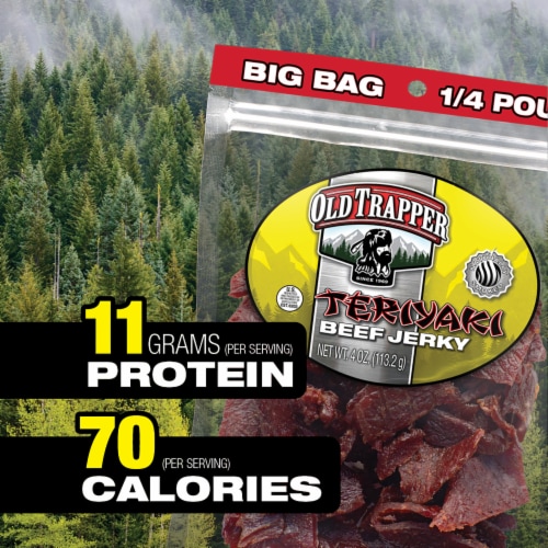 Old Trapper Teriyaki Beef Jerky Perspective: top