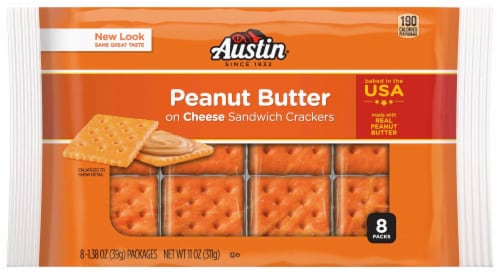 Austin Peanut Butter Cheese Sandwich Cracker, 1.38 Ounce -- 96 per case Perspective: top
