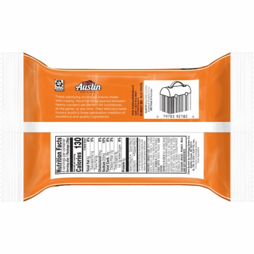 Austin Peanut Butter on Cheese Sandwich Crackers Perspective: top