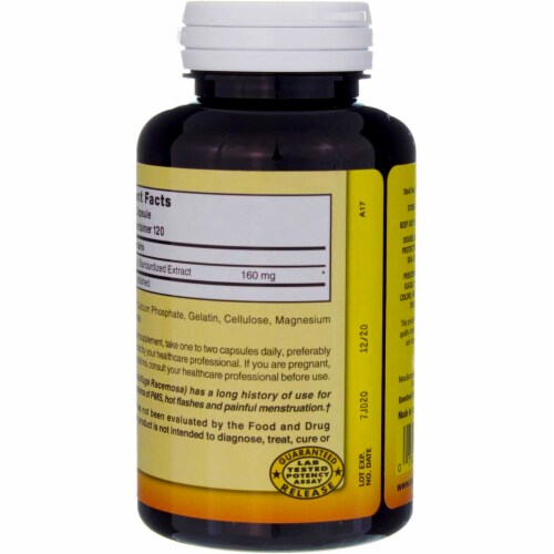 Nature's Blend Black Cohosh Capsules 160mg Perspective: top