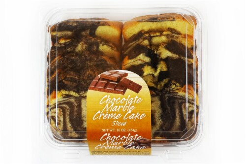Olson's Baking Company Sliced Chocolate Marble Creme Cake Perspective: top