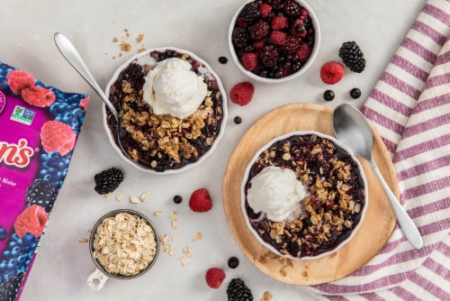 Wyman's Triple Berry Mix Frozen Fruit Perspective: top