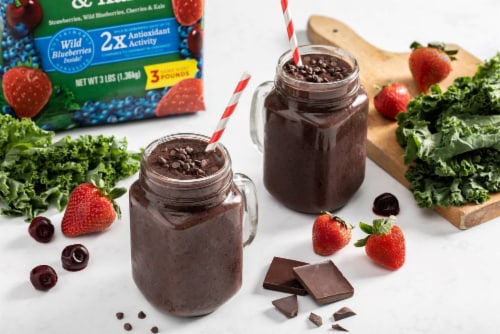 Wyman's® Cherry Berry & Kale Mix Frozen Fruit Perspective: top