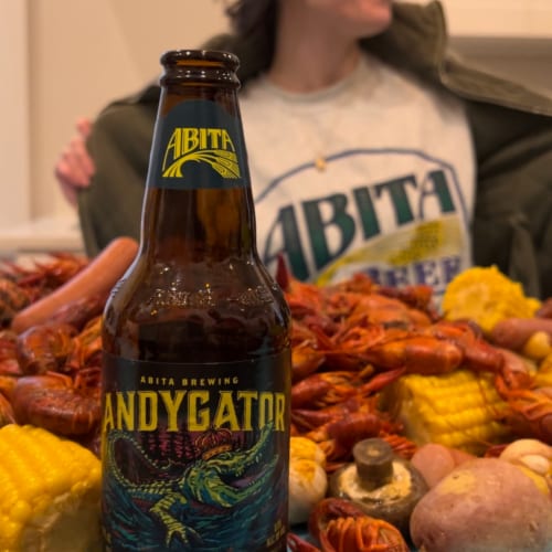 Abita Andy Gator Helles Doppelbock Bottles Perspective: top