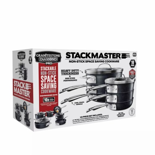 Granitestone Diamond Pro Stackmaster 10-Piece Cookware Set, 1 unit - Kroger