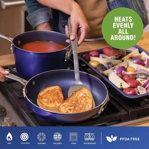 Granitestone Diamond Non-Stick Aluminum Cookware Set - Blue, 10 pc - Kroger