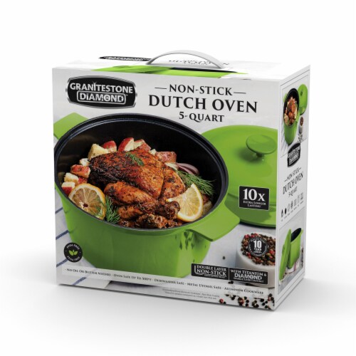 Granite Stone™ Diamond Green Non-Stick Dutch Oven Perspective: top