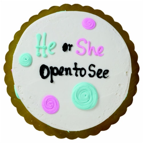 Gender Reveal Cake Perspective: top