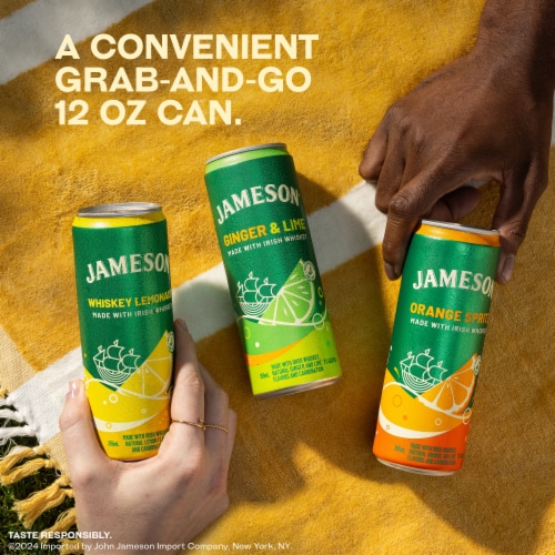 Jameson Lemonade Ready To Drink Irish Whiskey Cocktail Can Perspective: top