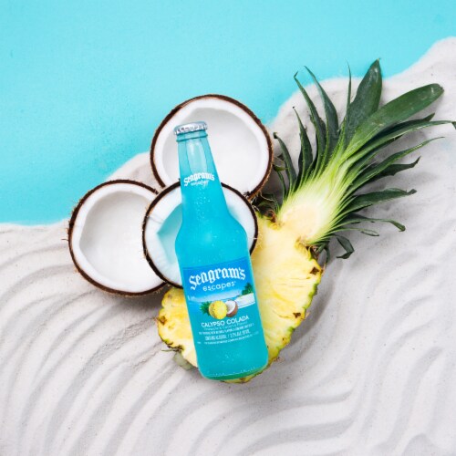 Seagram's Escapes Calypso Colada Flavored Hard Beverage Cooler Single Bottle Perspective: top