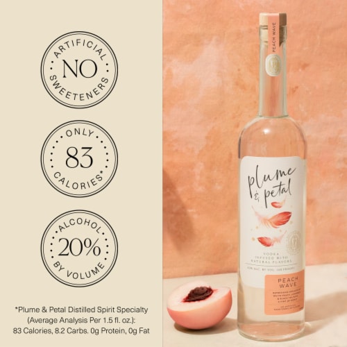Plume & Petal Peach Wave Flavored Vodka Perspective: top