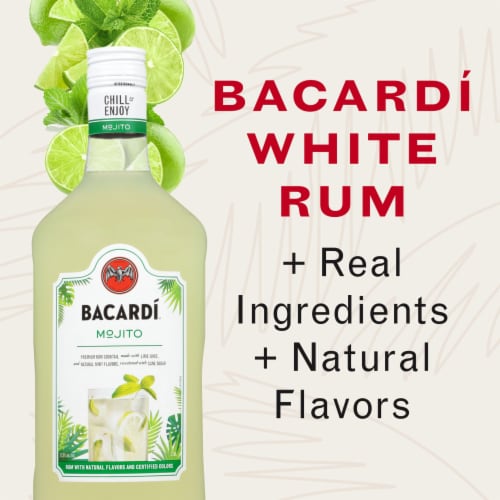 Bacardi Mojito Premium Rum Cocktail Perspective: top