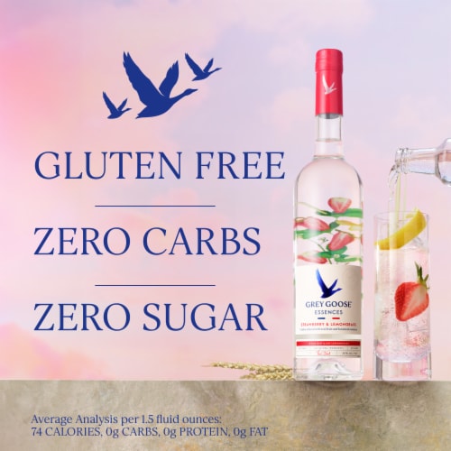 Grey Goose Strawberry & Lemongrass Vodka Perspective: top