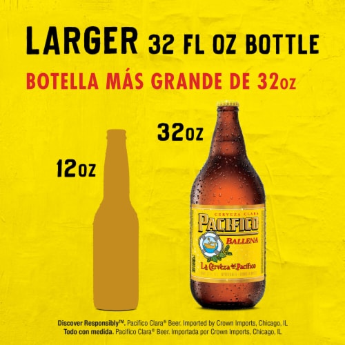 Pacifico Clara Ballena Lager Mexican Beer Perspective: top