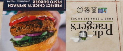 Dr. Praeger's Perfect Chick'N Spinach Pesto Burger Perspective: top