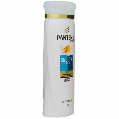 Pantene ProV Smooth and Sleek 2 in 1 Shampoo and Conditioner 12.6 oz Perspective: top