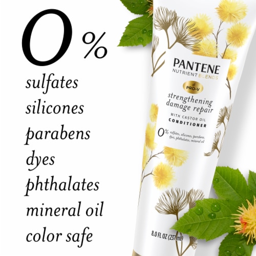 Pantene Nutrient Blends Strengthening Damage Repair Sulfate Free Castor Oil Conditioner Perspective: top