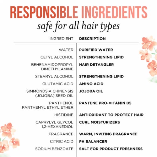 Pantene Sulfate Free Curly Hair Conditioner with Jojoba Oil Perspective: top