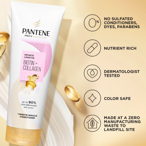 Pantene Miracles Infinite Lengths Conditioner 1 Minute Miracle with Biotin and Collagen Perspective: top