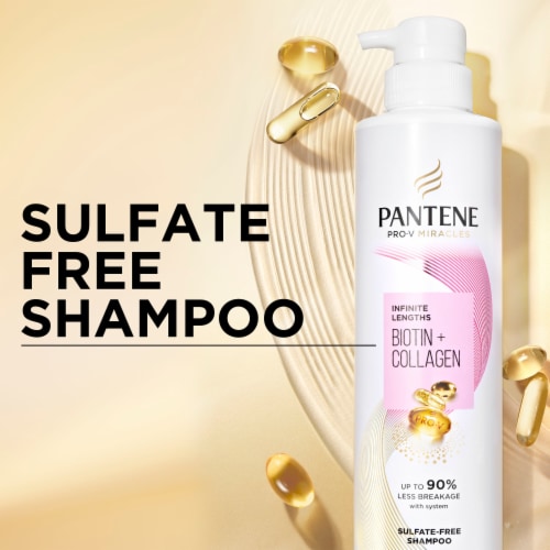 Pantene Miracles Infinite Lengths Shampoo with Biotin and Collagen Sulfate Free Perspective: top