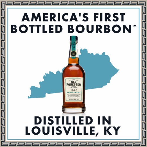 Old Forester 1920 Prohibition Style Kentucky Straight Bourbon Whisky Perspective: top