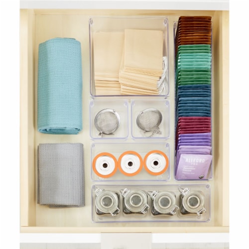 iDesign Drawer Organizer Set - Clear Perspective: top