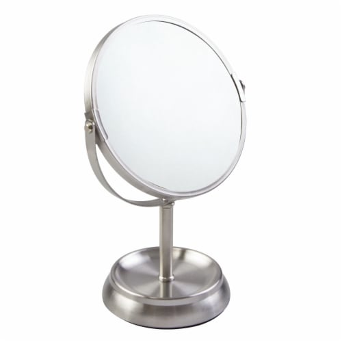 iDesign Stainless Steel Swivel Vanity Mirror - Silver Perspective: top