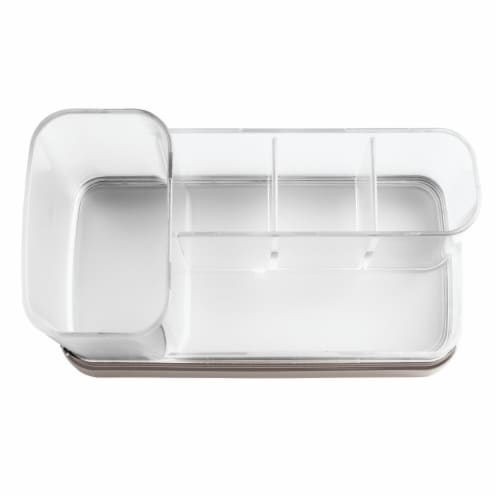 iDesign Lumis Vanity Organizer - Clear/Silver Perspective: top