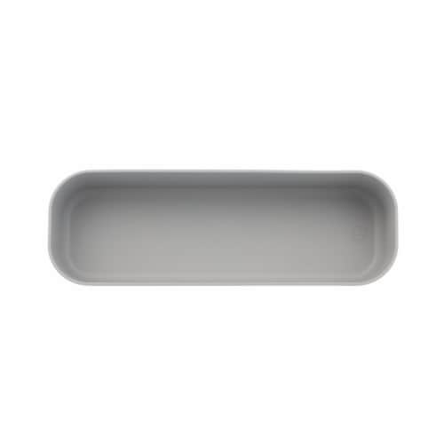iDesign™ Eco Recycled Plastic Compact Drawer Bin - Gray Perspective: top