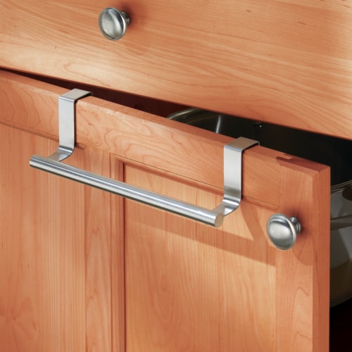 iDesign Forma Over-the-Cabinet Towel Bar - Silver Perspective: top