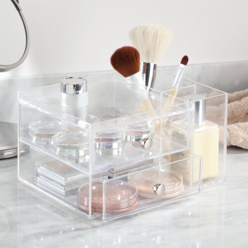 iDesign 2-Drawer Side Organizer - Clear Perspective: top