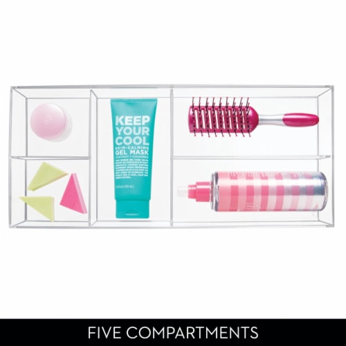 iDesign Clarity Divided Clear Tray Perspective: top