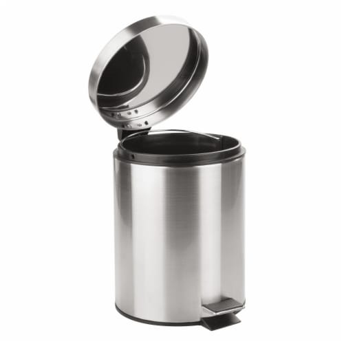 InterDesign Step Can with Bucket Insert - Brushed Nickel Perspective: top