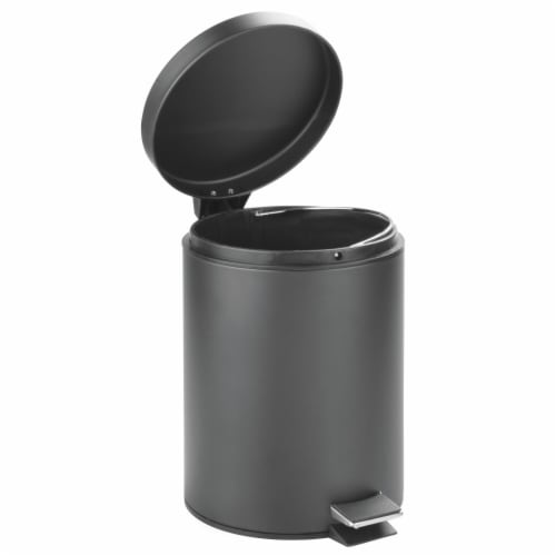 iDesign Step Waste Can with Bucket Insert - Charcoal Perspective: top