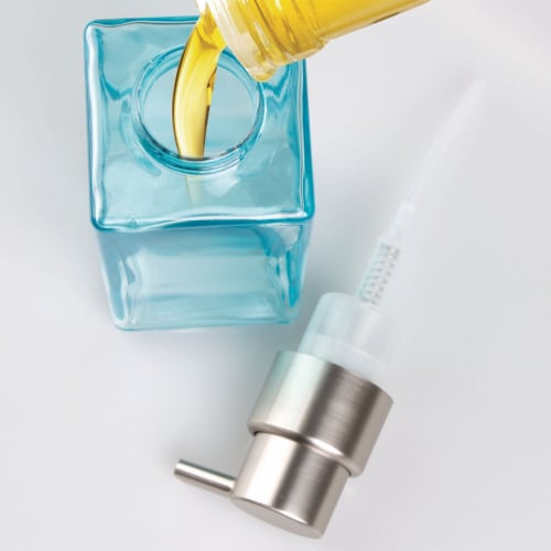 iDesign Casilla Modern Foaming Soap Pump - Blue Perspective: top