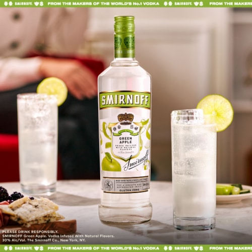 Smirnoff Green Apple Vodka Perspective: top