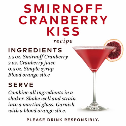 Smirnoff Cranberry (Vodka Infused With Natural Flavors) Perspective: top