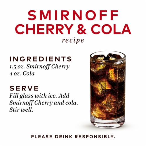 Smirnoff Cherry (Vodka Infused With Natural Flavors) Perspective: top