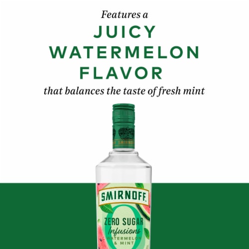 Smirnoff Zero Sugar Infusions Watermelon & Mint Vodka Perspective: top