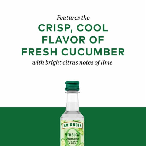 Smirnoff Zero Sugar Infusions Cucumber & Lime Vodka Perspective: top