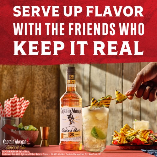 Captain Morgan 100 Proof Spiced Rum Perspective: top