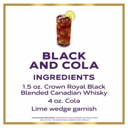 Crown Royal Black Blended Canadian Whisky Perspective: top