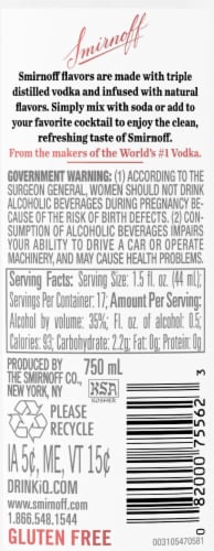 Smirnoff Coconut (Vodka Infused With Natural Flavors) Perspective: top