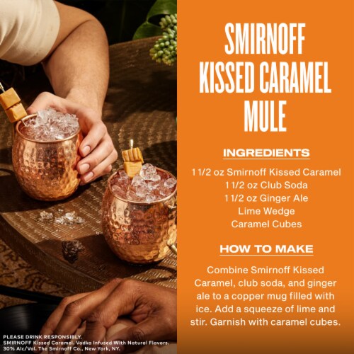 Smirnoff Kissed Caramel (Vodka infused with Natural Flavors), Gluten Free,  750 ml, 30% ABV